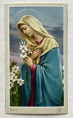 Vintage 1985 Catholic Holy Prayer Funeral Remembrance Card Our Lady Italy • $1.25