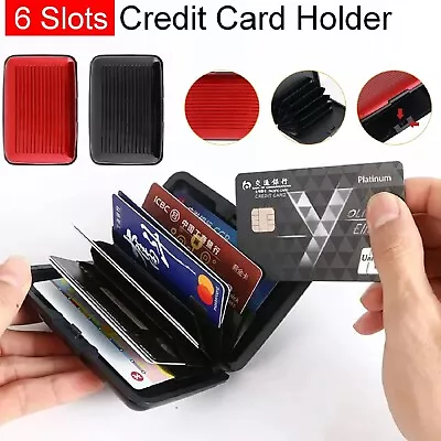 New Deluxe Wallet Credit Card Holder Anti RFID Blocking Scanning Aluminum Case • $11.49