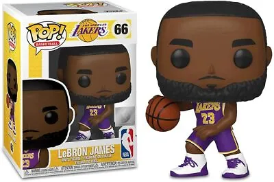 Funko POP! NBA Lakers Lebron James Away Jersey Figure #66 DAMAGE BOX • $11.95