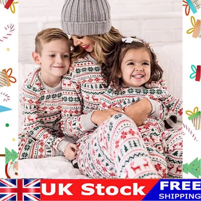 Christmas Pyjamas Family Matching Dad Mom Kids Baby Xmas Nightwear PJs UK Stock • £6.89