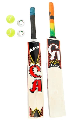£38.99 • Buy CA King Cricket Bat Tape Ball Set / Tennis Ball Bat Wooden Handle Size ADULTS