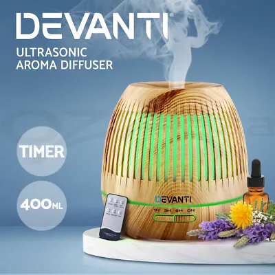 Devanti Aromatherapy Diffuser Aroma Essential Oils Air Humidifier LED Light • $36.95