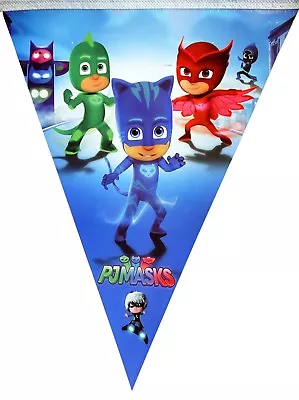 Pj Masks Catboy Owlette Gekko Party Flag Banner Bunting Party Decoration 1 Pack • $9.50