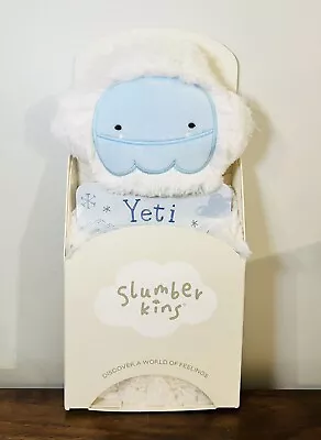 NEW Slumberkins Ivory Yeti Kin Blue Face Stuffed Plush Snuggler RARE • $48