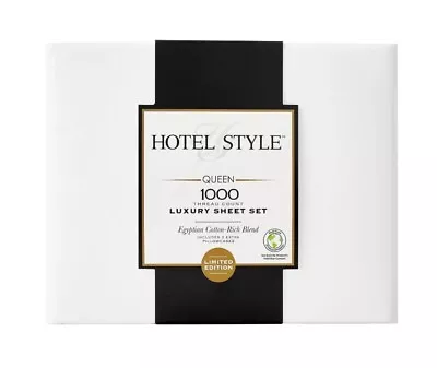 Hotel Style Egyptian Cotton Queen 1000 Thread Count Luxury Sheet Set White • $33.33