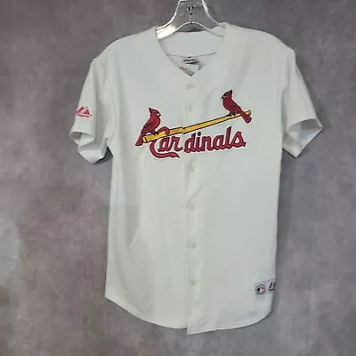 Vintage Majestic St Louis Cardinals Albert Pujols 5 Home White Jersey Youth XL • $24.99