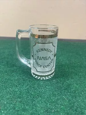 NASA Kennedy Space Center Shuttle Gold Culver Glass Beer Mug Stein Vintage • $21.71