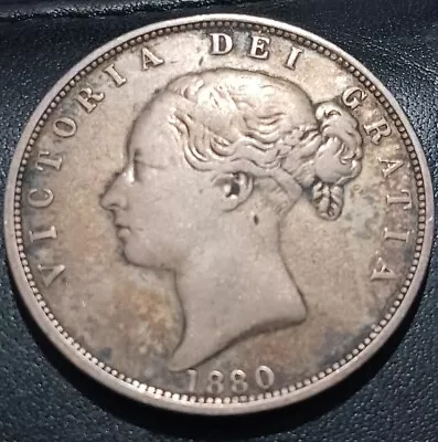 1880 Great Britain 1/2 Crown Silver Coin Queen Victoria RARE • $100
