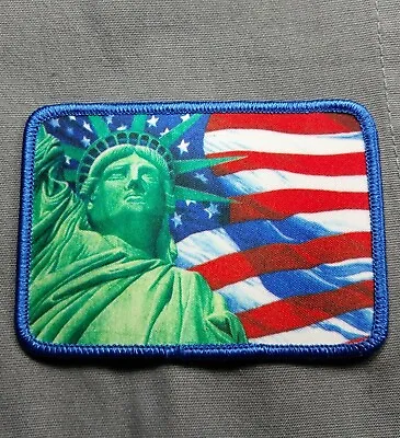 Statue Of Liberty American Flag Nylon 2.5 X3.5  Patch • $3.95