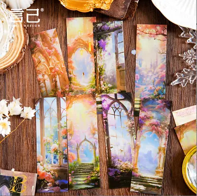 8 Pcs Lot Flowers Vintage Design Paper Bookmark Reading Readers Gift US Shipping • $7.95