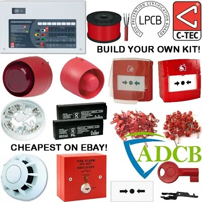 C-TEC Economy 2 4 8 Zone Fire Alarm Panel Custom Kit Detector Call Point Sounder • £5.76