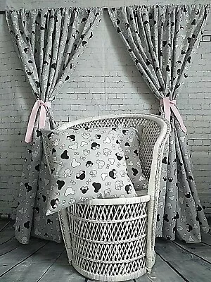 £6.49 • Buy Cotton Mickey Mouse Disney Cartoon Kids Bedroom Nursery Light Curtains No Lining