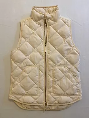 Women's J Crew Quilted Vest XS White Pre-owned • $29