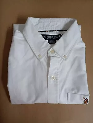 U.S. Polo ASSN Men's Woven Shirt Long Sleeve Button Down Size 2XL Optic White  • $14.95