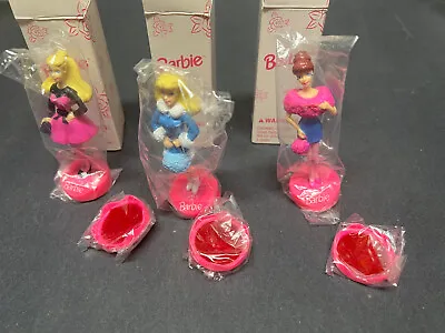 Lot Of 3 Vintage Barbie Figure Avon Stamper's Denim Fur And Cocktail Dress MIB! • $7.99