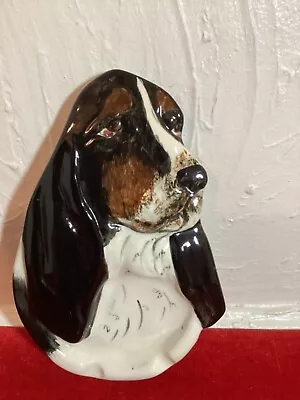 Basset Hound Ashtray Trinket Dish Vintage DOG Hand Painted Signed 5  X 7  • $21.29