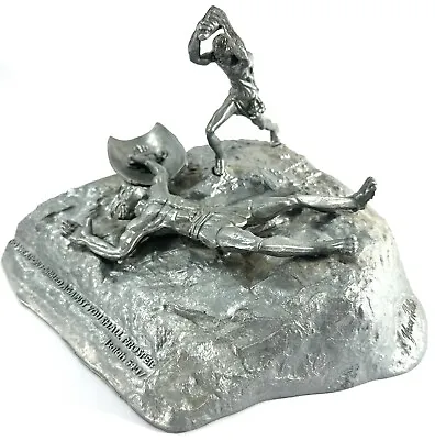 Vintage Yaacov Heller PTL Club David And Goliath Pewter Sculpture 81323/100000 • $15.40