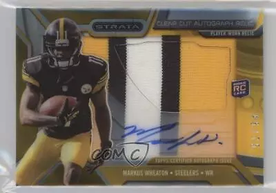 2013 Strata Clear Cut Relics Gold /75 Markus Wheaton RPA Rookie Patch Auto RC • $9.74