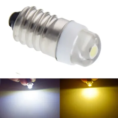 Warm/White E10 1447 0.5W LED 3V 4.5V 6V 12V Mes Screw Flashlight Torch Lamp Bulb • £5.99