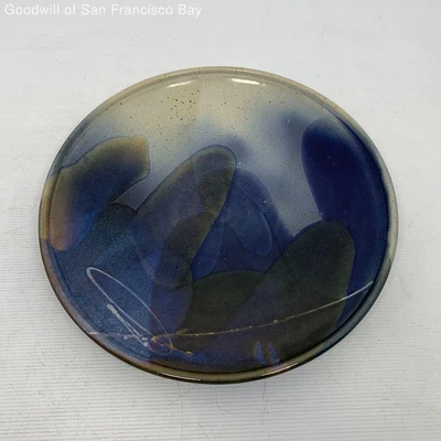 $29.99 • Buy Large Studio Ceramic Charger Bowl Artist Signed Round Shape Blue Green 16.75 