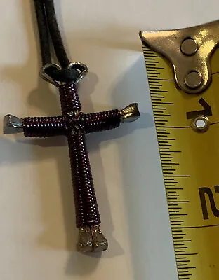 Vtg Nail Cross Hard Cut Masonry Carpenter Nails Cross Christian EASTER  Necklace • $9.99