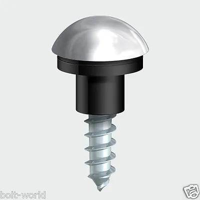£3.55 • Buy Mirror Screws With Dome Caps - Choice Of Polished Brass Or Chrome Finish Cap