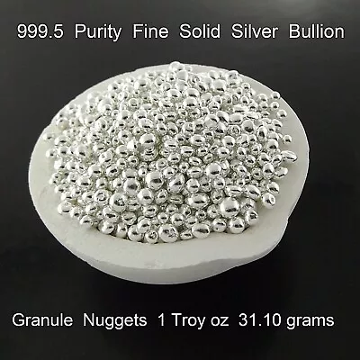 $54.95 • Buy 1oz Full Solid Silver 999.5 Finesse Bullion Granule Nuggets 31.1grams ABC Brand 