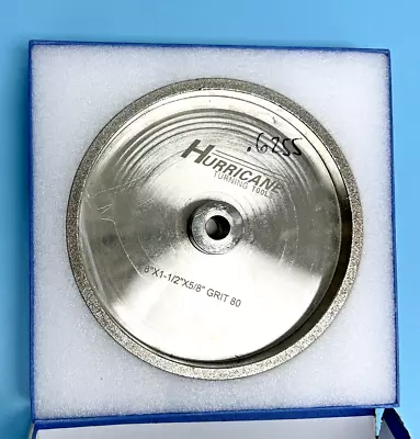 Hurricane CBN Grinding Wheel 8  X 1.5  X .6255  80 Grit - Woodturning Sharpening • $49