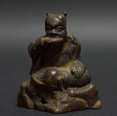 £163.04 • Buy Netsuke Old Bronze Person 1.5 Inch Tall Japanese Antique Inro Ojime Metalwork