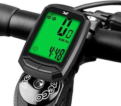 Bicycle Speedometer Waterproof Wireless Cycle Bike Computer Bicycle Odometer Wit • $30.34