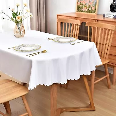 Oval Tablecloth 60 X 84 Inch For 6-8 Seats Washable Dining Table Cloths Polye... • $25.26