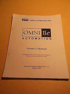 Hai Omni II Owner's Manual Includes STACP-01 2009 *FREE SHIPPING* • $18.99