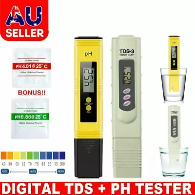 Premium Digital PH Meter / TDS Tester Portable Aquarium Pool SPA Water Quality • $5.95