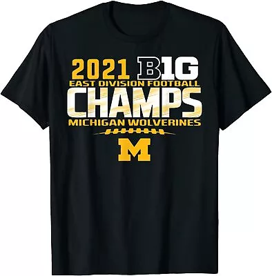 NEW LIMITED Michigan Big Ten 2021 East Division Champ Champions T-Shirt • $22.99
