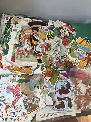 Vintage Christmas Thanksgiving Die Cut Wall Clings Decorations Eureka Hallmark • $84.99