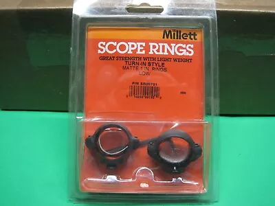 Millet Turn-In Style Matte Finish 1  Scope Mounts - Low & Light Weight • $12.99