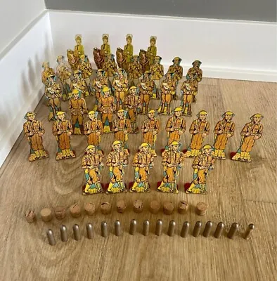 Marx Metal Toy Soldier Tin Litho Vintage Old Military Toys • $450