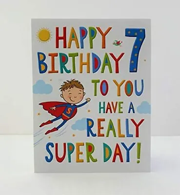 Premium Birthday Card For Seven 7 Year Old Boy Boys Boys Age 7 Bir Fast Shippin • £4.48