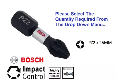  Bosch Impact Driver Screwdriver Bits 25mm PZ2 Pozi  Fits Makita Dewalt Hitachi • £4.67