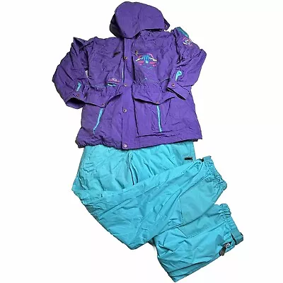 Vintage Ski Suit Snowsuit Ski Outfit Size XXL Reusch 2 Piece Jacket Pants • $112.49