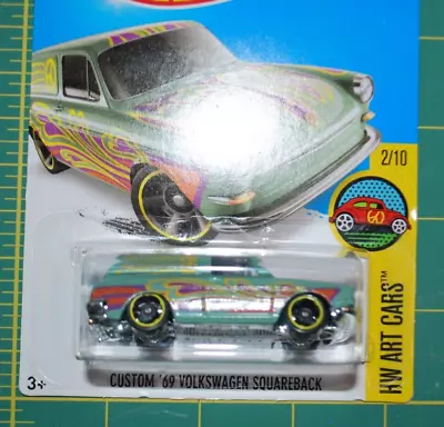 2016 Hot Wheels Art Cars Custom ‘69 Volkswagen Squareback 2/10 Collector 192 • $3.99