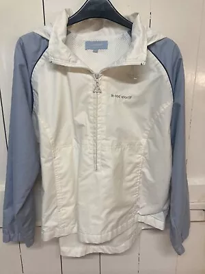 LE COQ SPORTIF Jacket Men's White And  Grey  Vintage  Hooded Windbreaker 14 • £4