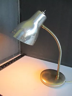 Gooseneck Desk Lamp MCM Mid Century Modern Vintage Gold Arc Light       C32 • $49