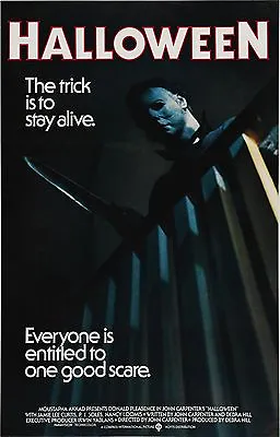 HALLOWEEN (1978) Movie Poster Horror Michael Myers  The Trick Is To Stay Alive  • $11.98