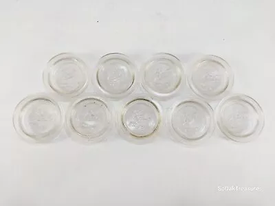 Vintage BALL No 10 Glass Canning Small Mouth Glass  Lids  Lot Of 9 • $15.20