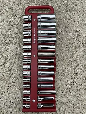 Snap On  DEEP+SHALLOW  Metric Socket Set 3/8 Dr 6 &12 Point  9mm To 26mm Magtray • $325