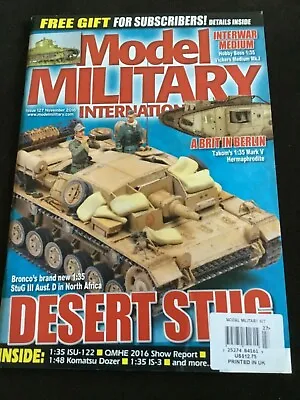 Model Military International Nov 2016 Desert Stug Think Tank FREE SHIPPING Sb • $18.99