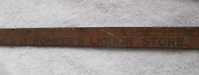 LANCASTER PA SQUARE ~ ROHRER'S LIQUOR STORE Adv. Wooden YARDSTICK YARD STICK • $19.99