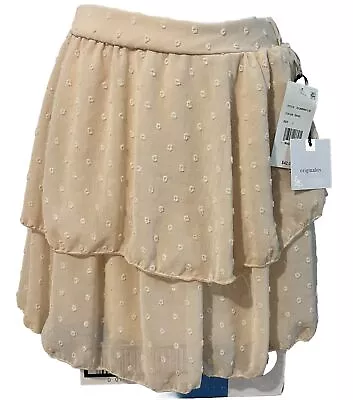 La La Land Swiss Dotted Flirty Layered Large Cream/Light Peach Color W14 L15 • $31