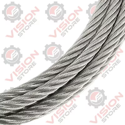 £209.89 • Buy Wire Rope Cable 1mm 1.5mm 2mm 2.5mm 3mm 4mm 5mm 6mm-16mm Steel Metal Galvanised